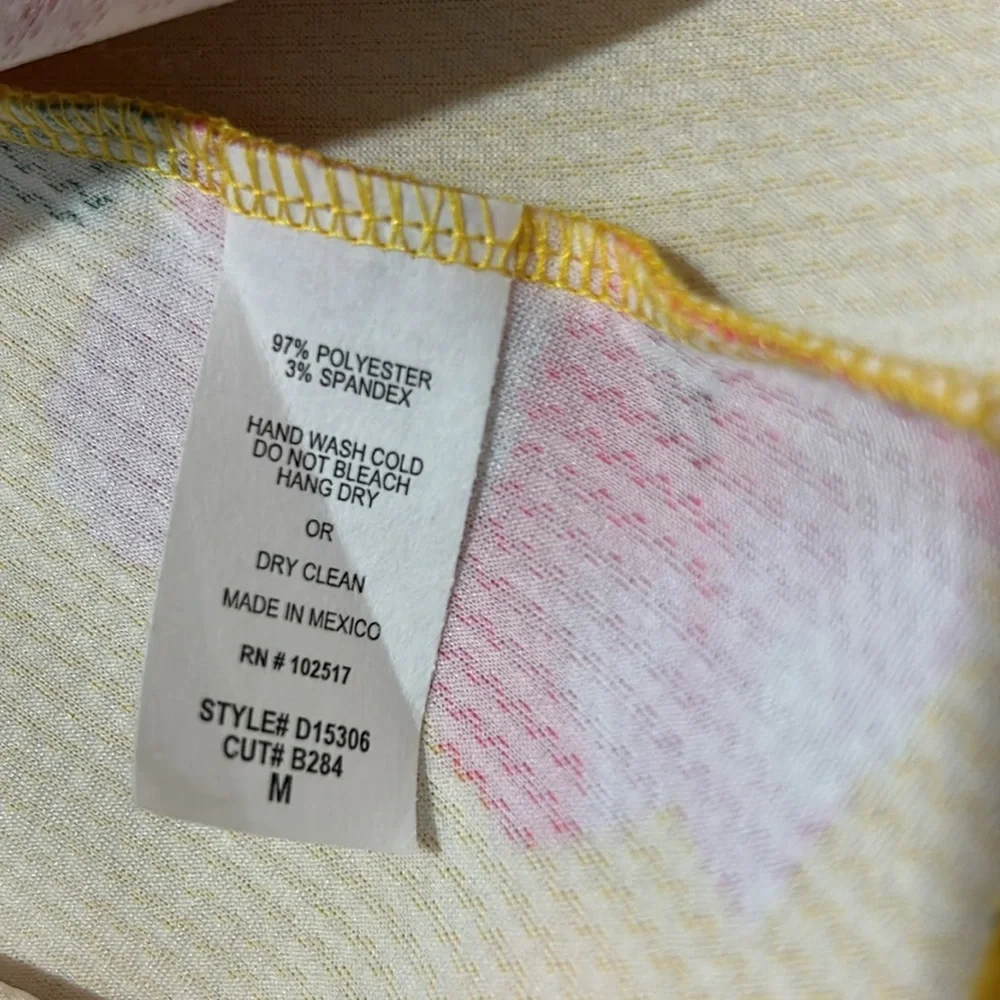 Soprano Yellow Floral Fit & Flare Skater Halter Dress Summer Spring Medium - Picture 7 of 7